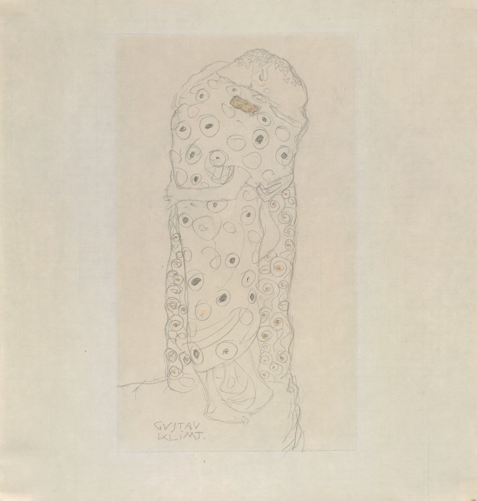 Álló szerelmespár alkotó: Gustav Klimt