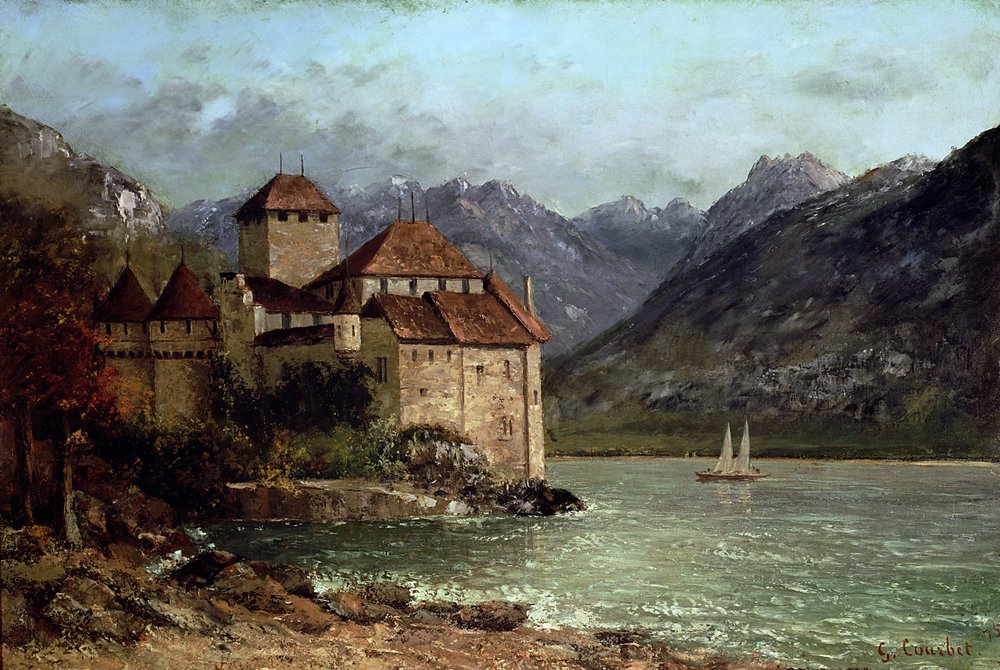 A chillon-i kastély, 1875 alkotó: Gustave Courbet