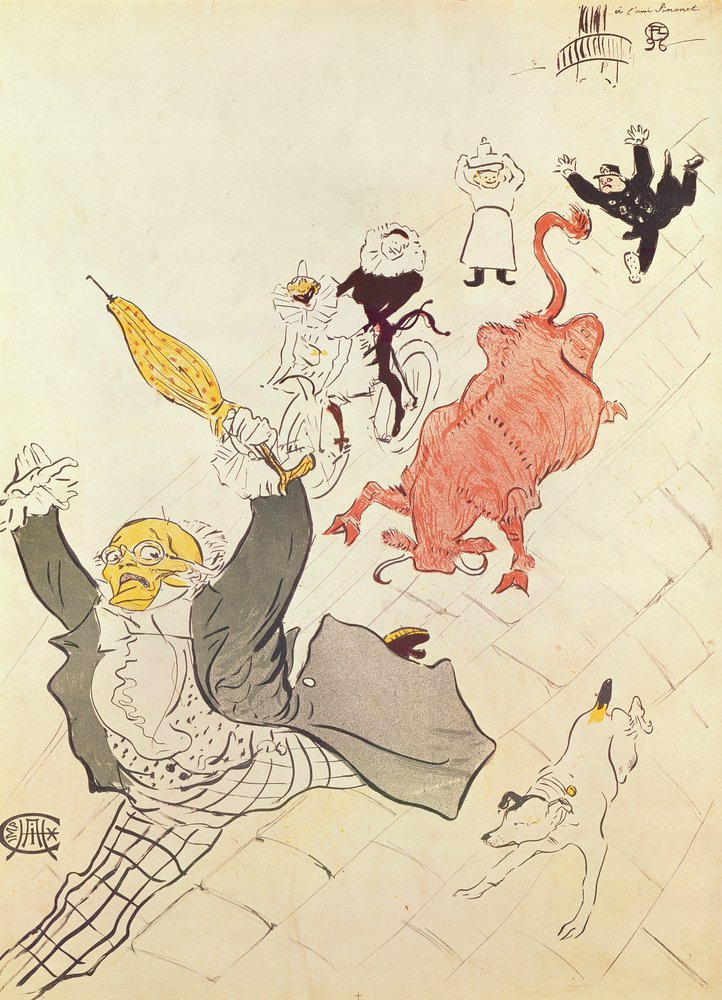 A feldühödött tehén (a művész barátjának, Simonet-nek dedikált plakát), 1896 (színes litográfia) alkotó: Henri de Toulouse-Lautrec