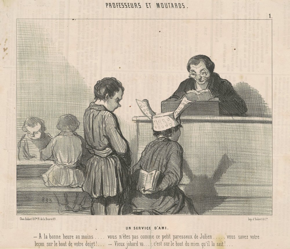 Barátságos kiszolgálás alkotó: Honoré Daumier