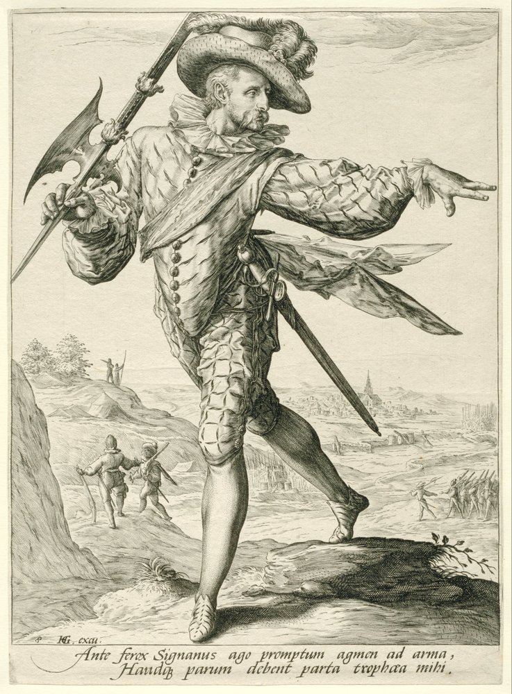 Őrmester Tisztek és katonák (sorozat címe) alkotó: Jacob de Gheyn (II)