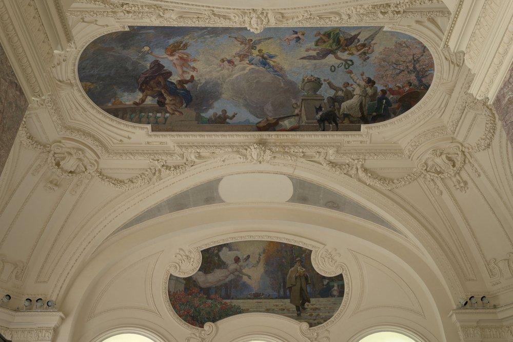 Décoration du pavillon Nord du Petit Palais - Le triomphe de Paris (mennyezet) - Paris, capitale intellectuelle (Demi-coupole), 1913 és 1919 között (olaj) alkotó: Jacques Fernand Humbert
