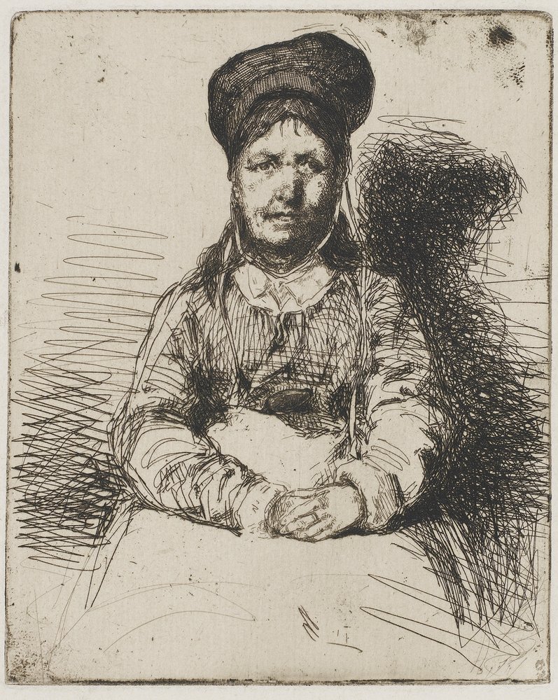 A bádogos, 1858 (metszet, papír) alkotó: James Abbott McNeill Whistler