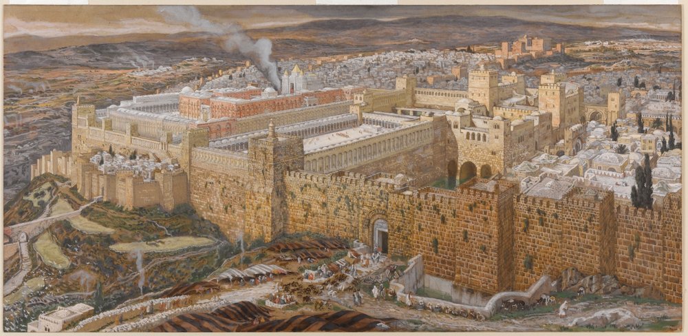 Jeruzsálem és Heródes temploma Urunk idejében, illusztráció Krisztus élete című műből, kb. 1886-94 alkotó: James Jacques Joseph Tissot