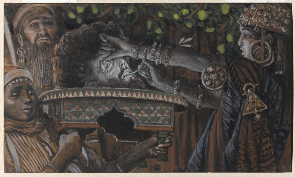 Keresztelő Szent János feje, illusztráció: Krisztus élete, 1886-94 (wc és gouache kartonon) alkotó: James Jacques Joseph Tissot