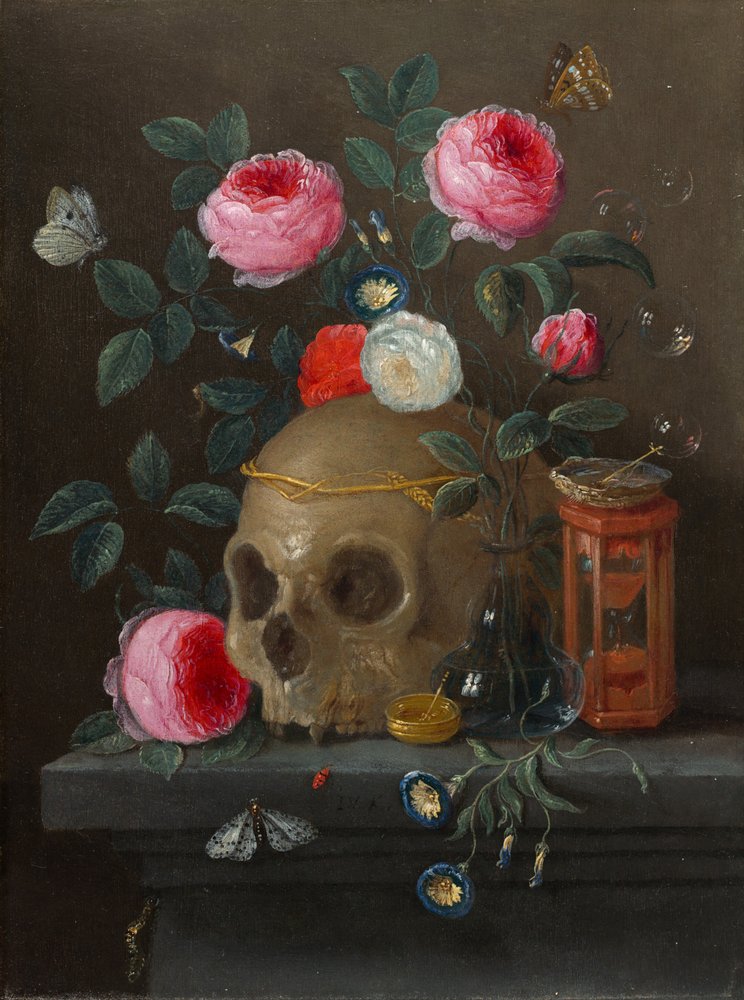Vanitas csendélet alkotó: Jan van Kessel the Elder