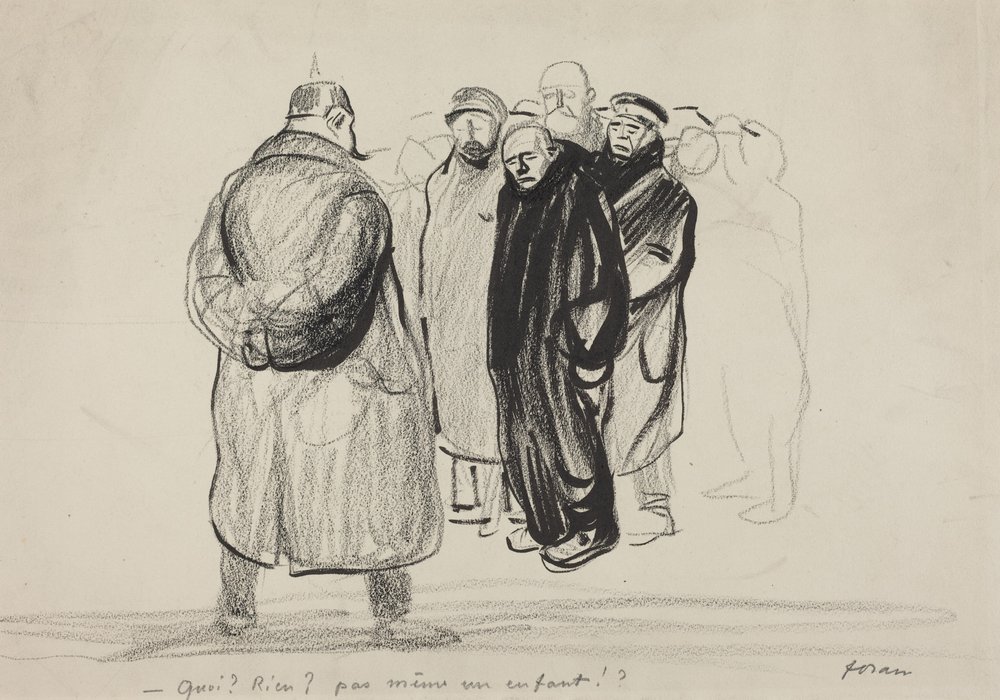 Üres kézzel, egy Zeppelin legénysége alkotó: Jean-Louis Forain