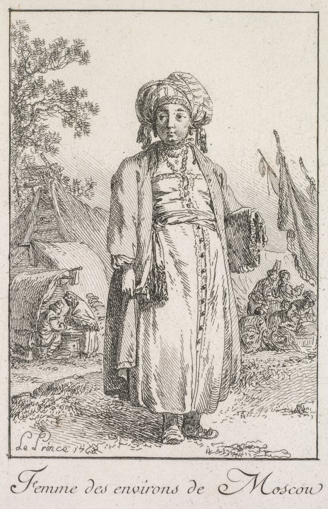 Nő Moszkva külvárosából alkotó: Jean-Baptiste Le Prince