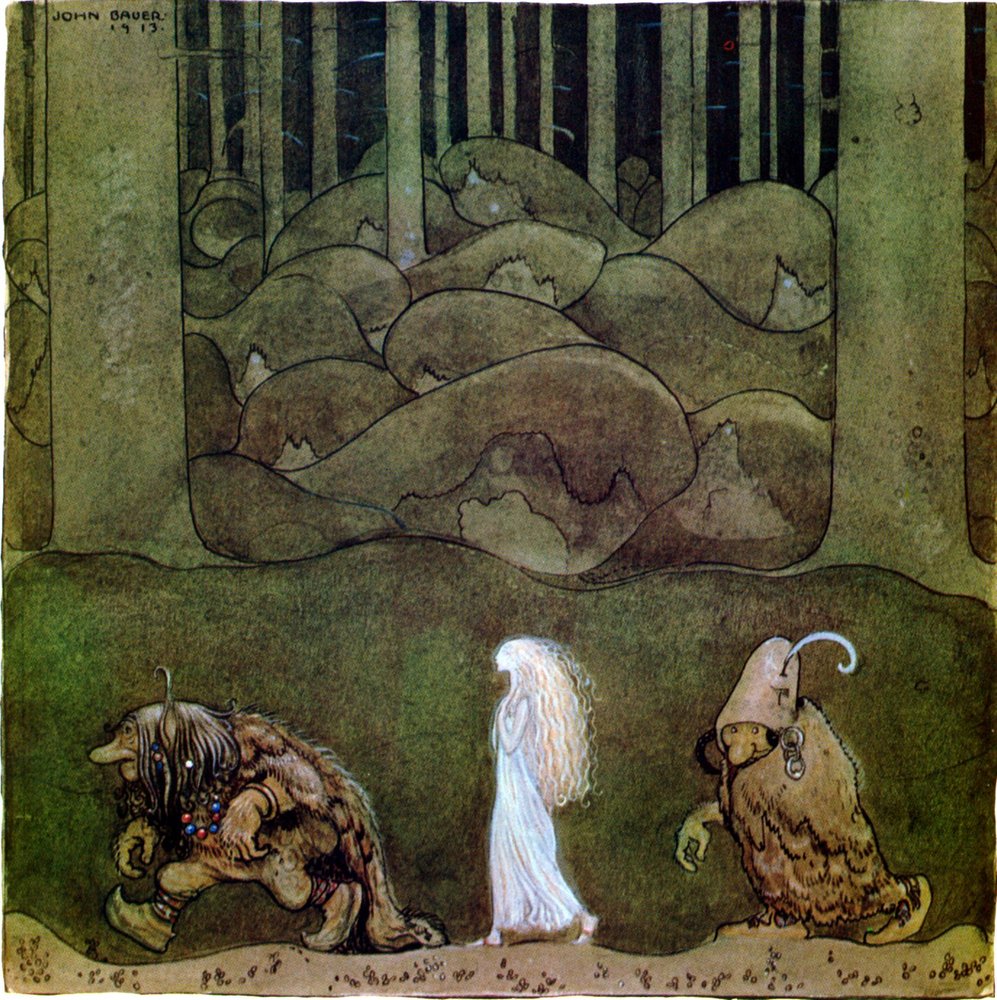 Egy nyári este Bianca Maria -val együtt mélyen az erdőbe mentek alkotó: John Bauer