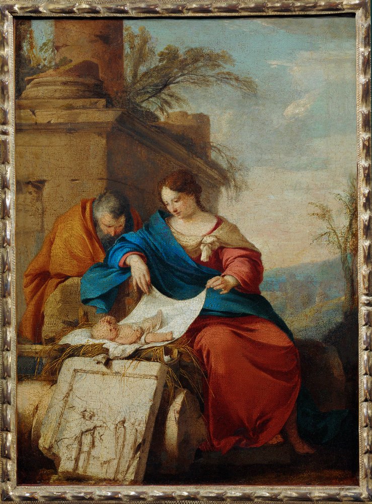 Le repos de la Sainte Famille - Pihenés a ... alkotó: Laurent de (workshop of) La Hyre