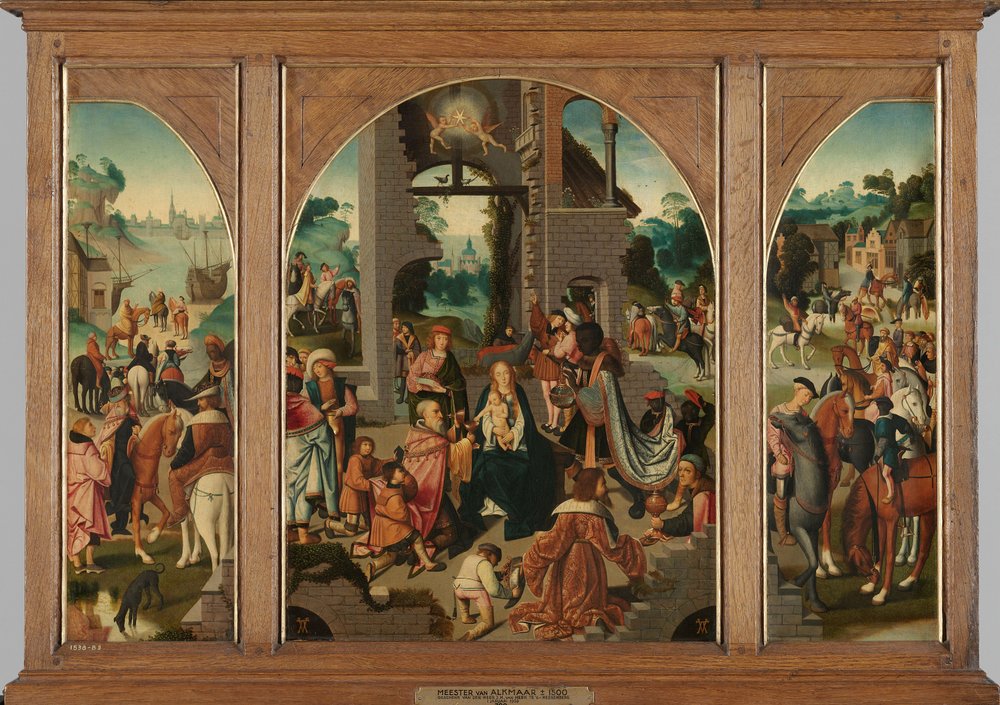Triptichon a Bölcsek imádása, 1500-1504 körül (olaj, tábla) alkotó: Master of Alkmaar