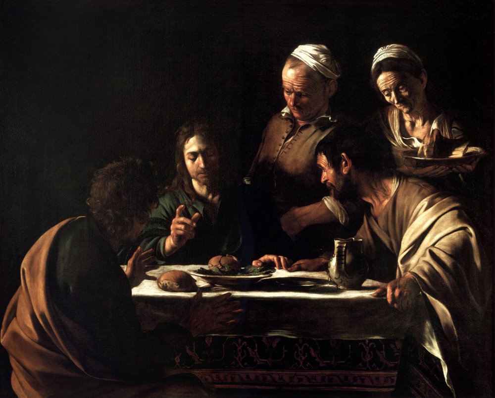 Vacsora Emmauszban alkotó: Michelangelo Merisi Caravaggio