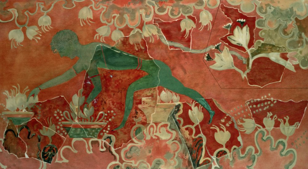 Fiú a Kék majom freskójáról, knósszoszi palota, Kréta, Kr. e. 1500 körül alkotó: Minoan
