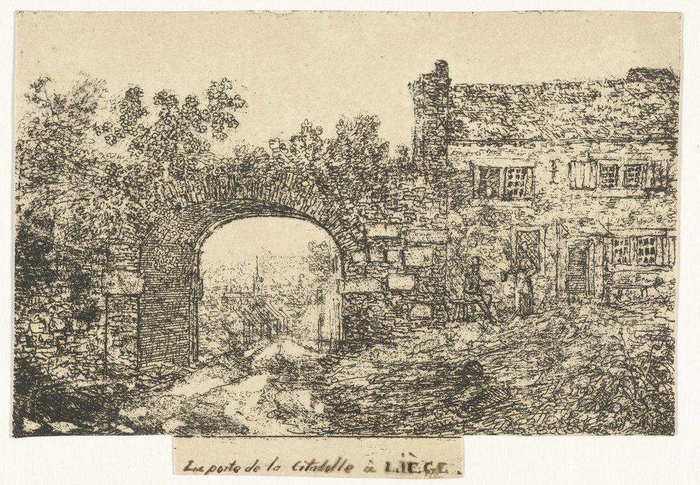 Citadelpoort te Luik A Liège-i Citadella kapuja (cím a tárgyon) alkotó: Otto Baron Howen