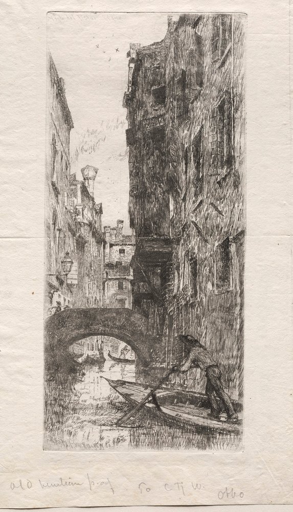 Ponte del Pistor, Velence, 1880. alkotó: Otto H. Bacher