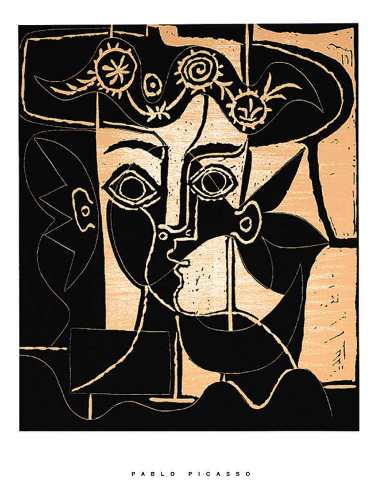 Nő díszes kalappal, 1962 alkotó: Pablo Picasso