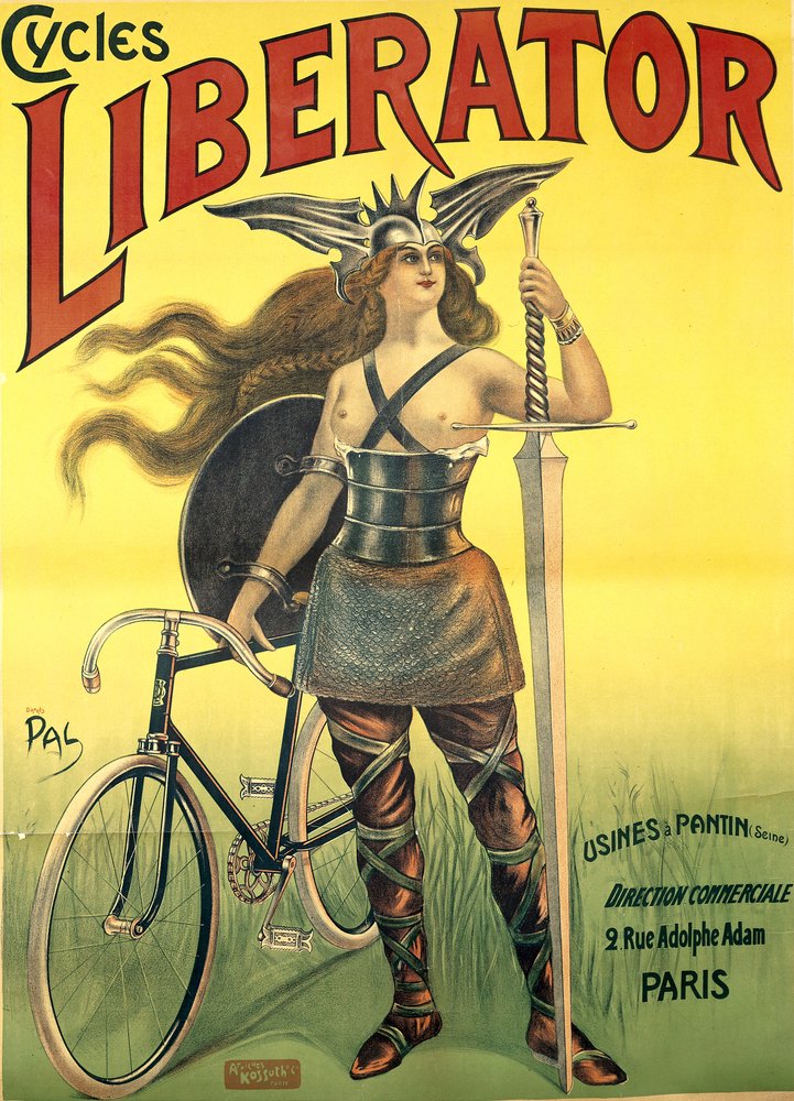 A pantini „Cycles Liberator” reklámplakátja, nyomtatta a Kossoth et Cie, Párizs alkotó: Pal