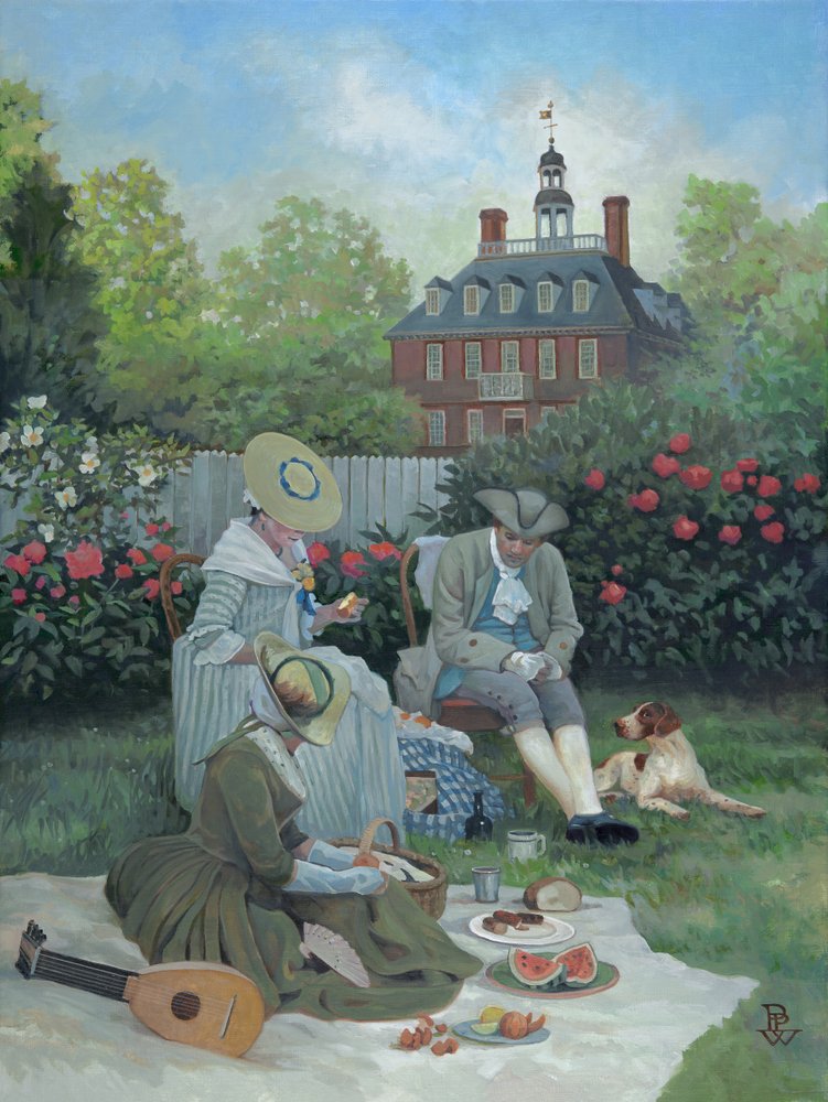 Piknik, 2015 (olaj, vászon) alkotó: Pamela Patrick White
