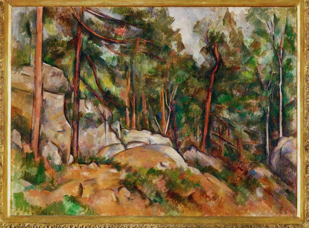 A sziklák a Chateau Noir parkjában (festmény, vászon) alkotó: Paul Cezanne
