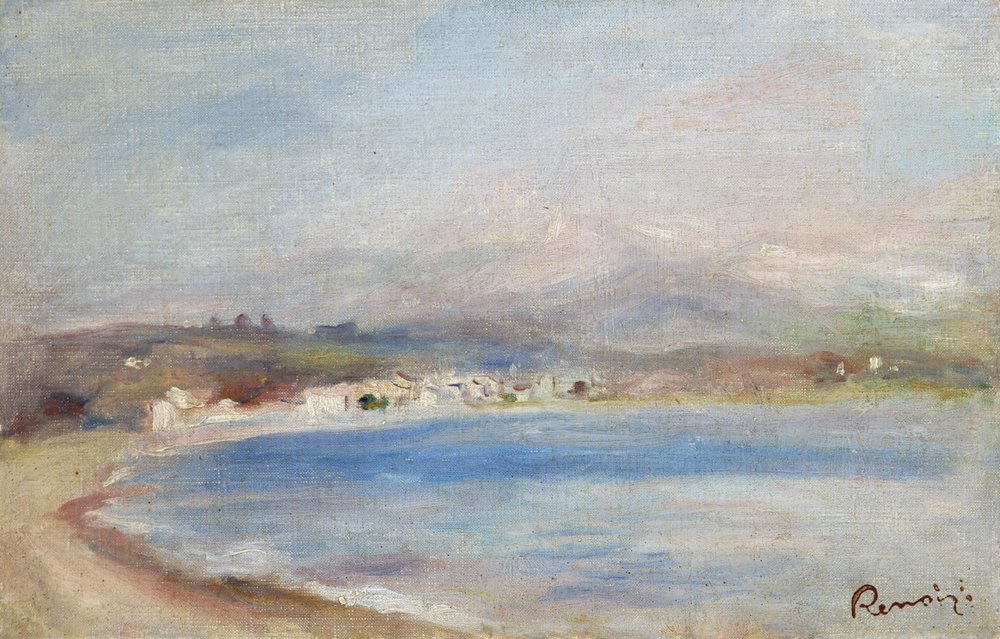 Cros de Cagnes, Tenger, Hegyek, 1910 körül (olaj, vászon) alkotó: Pierre-Auguste Renoir