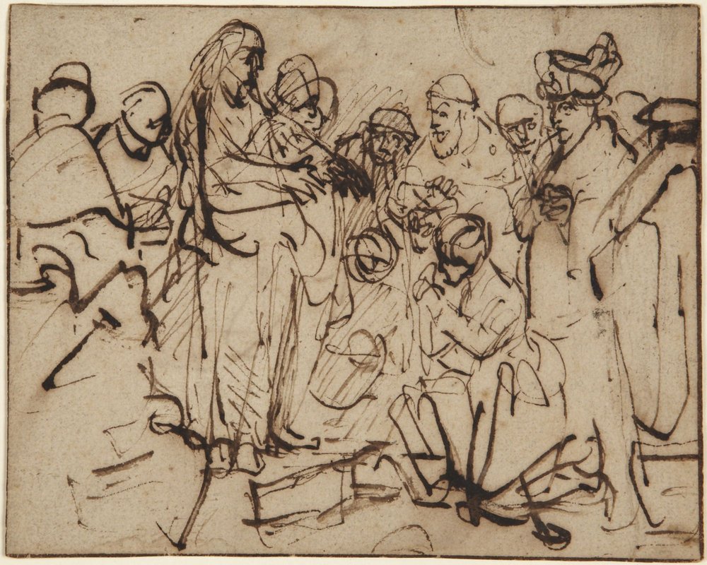 Krisztus és a házasságtörő asszony alkotó: Rembrandt van Rijn