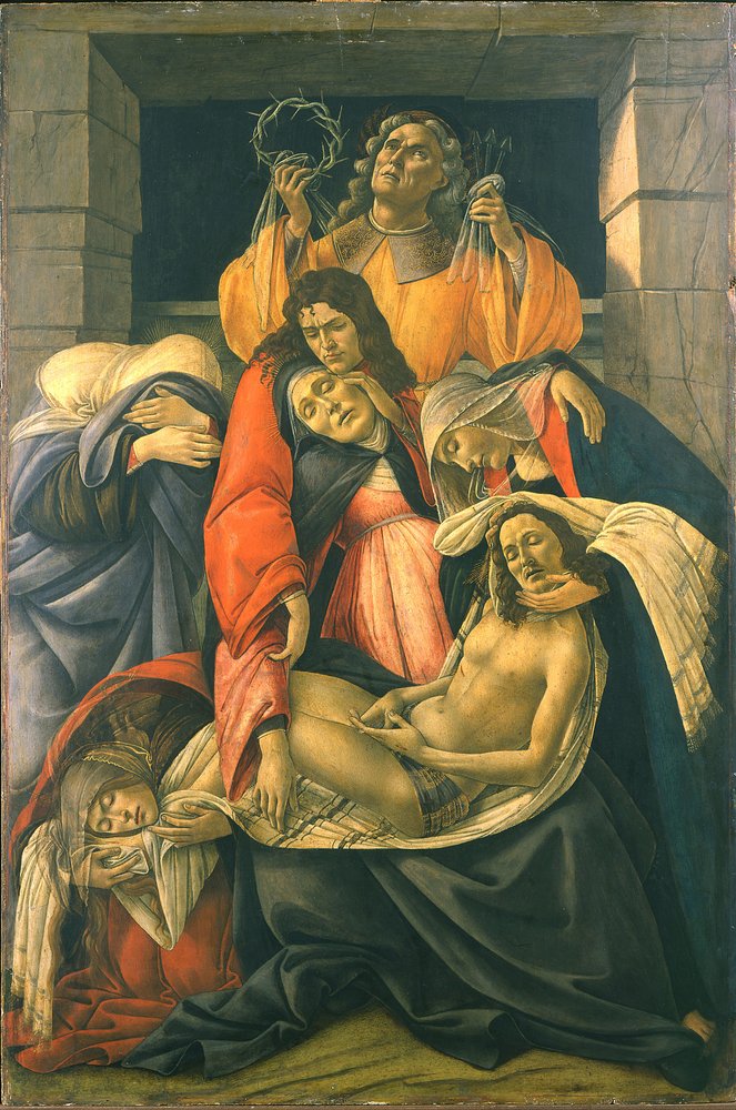 A halott Krisztus siratása alkotó: Sandro Botticelli