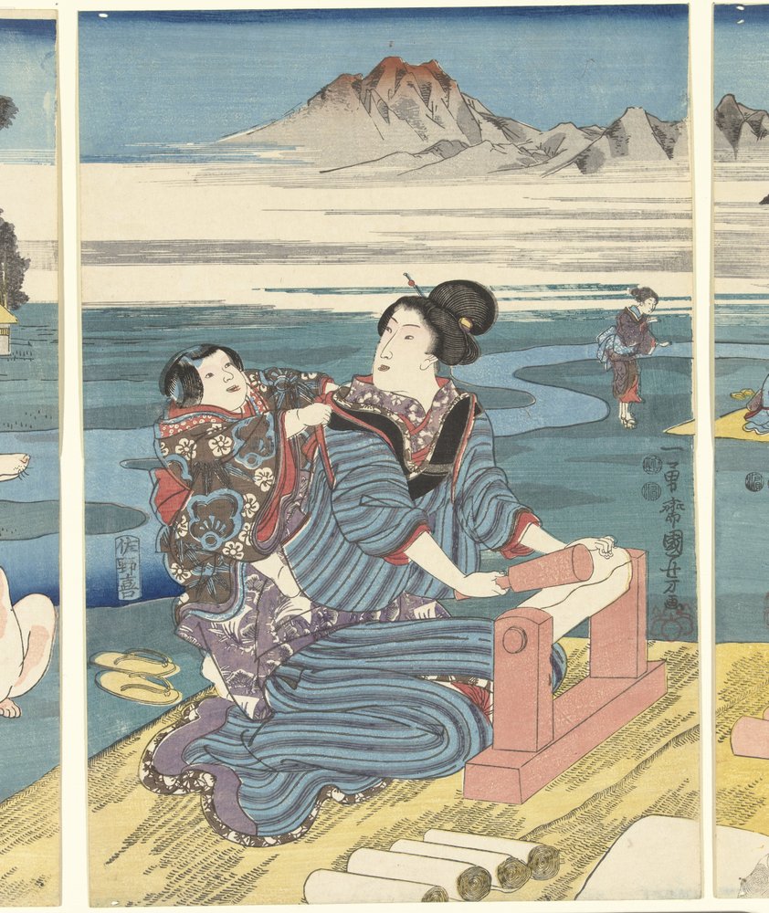 A Toi Tama folyó Setsu tartományban alkotó: Utagawa Kuniyoshi