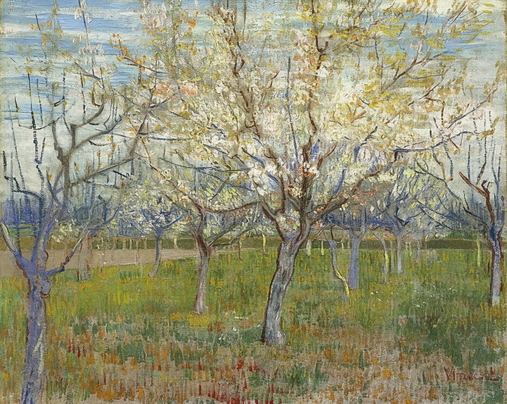 Rózsaszín gyümölcsös. 1888 alkotó: Vincent van Gogh
