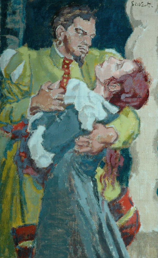 Leslie Banks Petruchio szerepében és Edith Evans Katherine szerepében A makrancos hölgy című darabban, kb. 1937 alkotó: Walter Richard Sickert