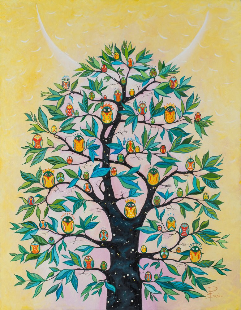 A szeszélyes baglyok fája alkotó: Aleksandra Paranchenko