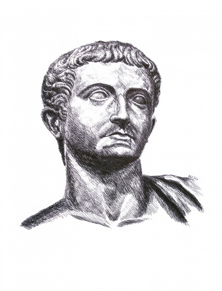 Klasszikus római mellszobor alkotó: Alessandro Nesci