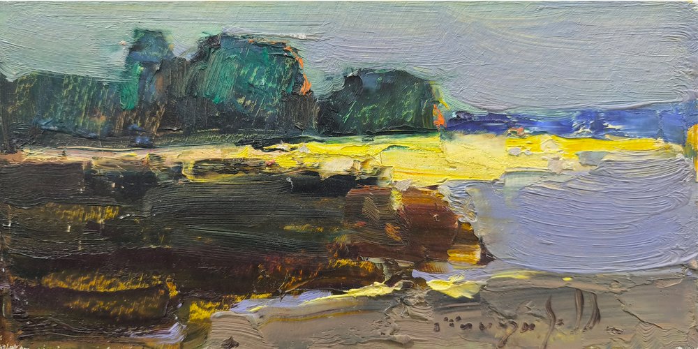 Élénk, absztrakt tájkép alkotó: Alexander Shandor