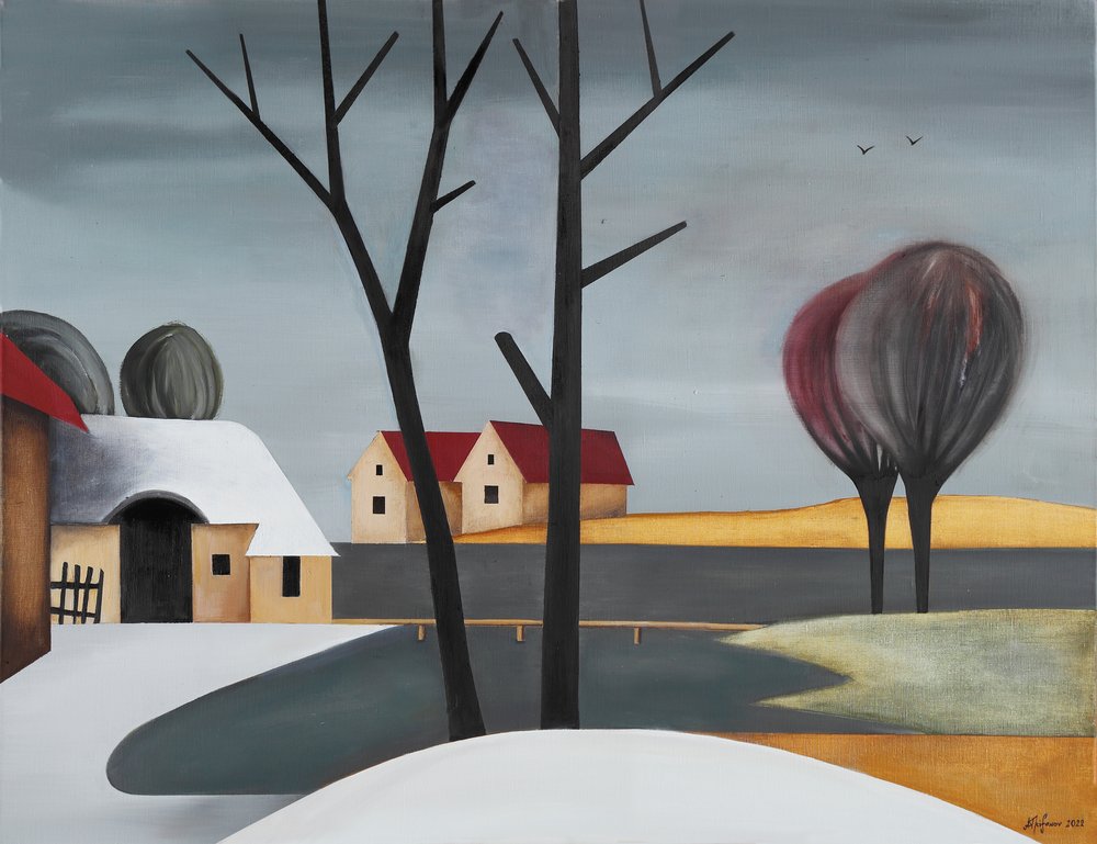 Békés téli táj alkotó: Alexander Trifonov