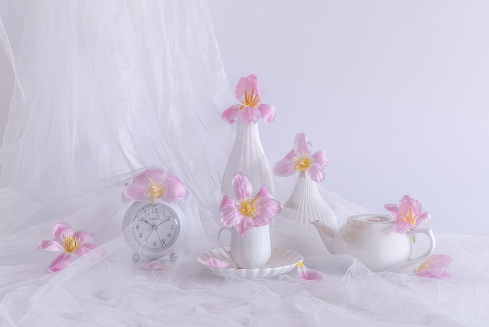 Halványrózsaszín tulipánok alkotó: Alice Sheng