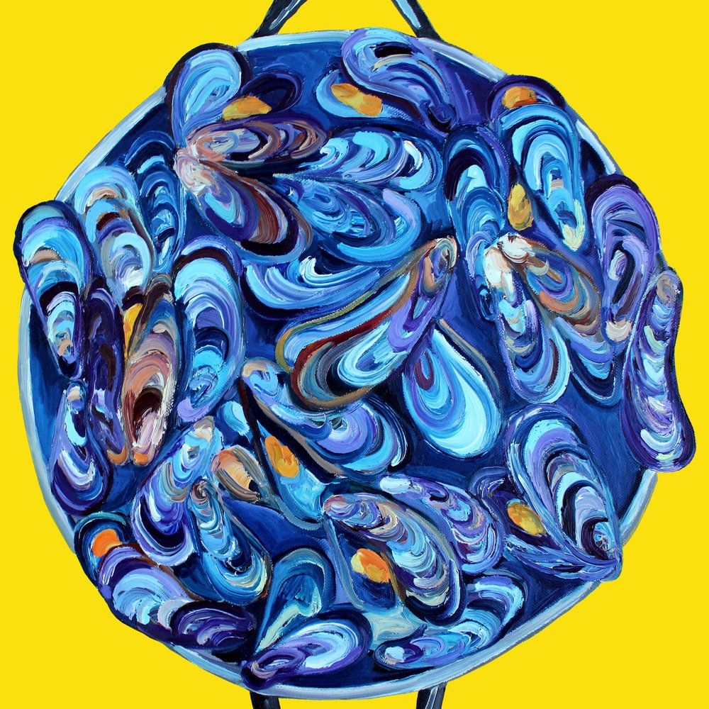 Élénk kék kagylók alkotó: Alice Straker