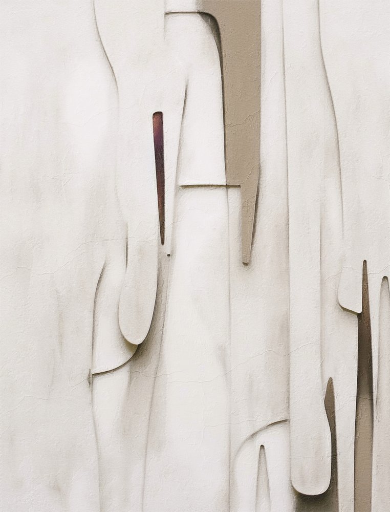 Réteges absztrakt formák alkotó: Alma