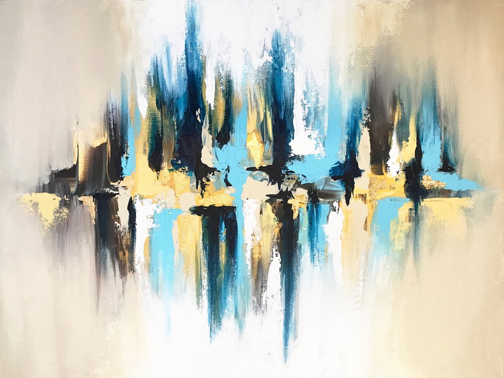 Absztrakt: Kék arany tükröződés alkotó: Alyson Storms