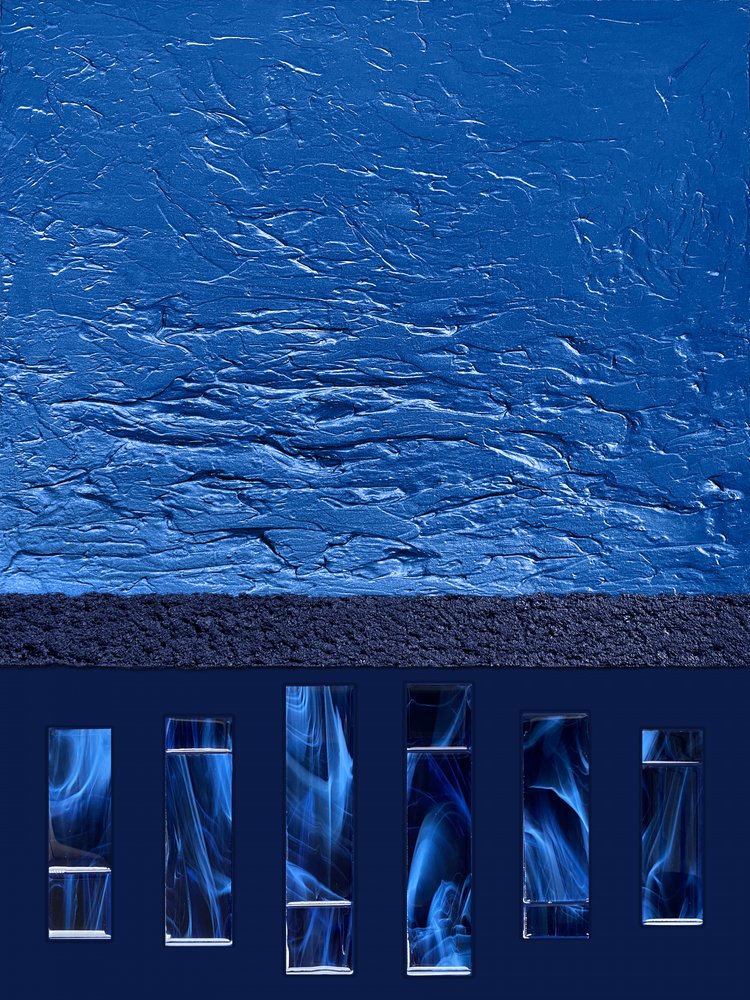Absztrakt kék füstáramlás alkotó: Alyson Storms