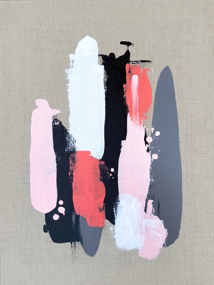 Korallrózsaszín ecsetvonások alkotó: Alyson Storms