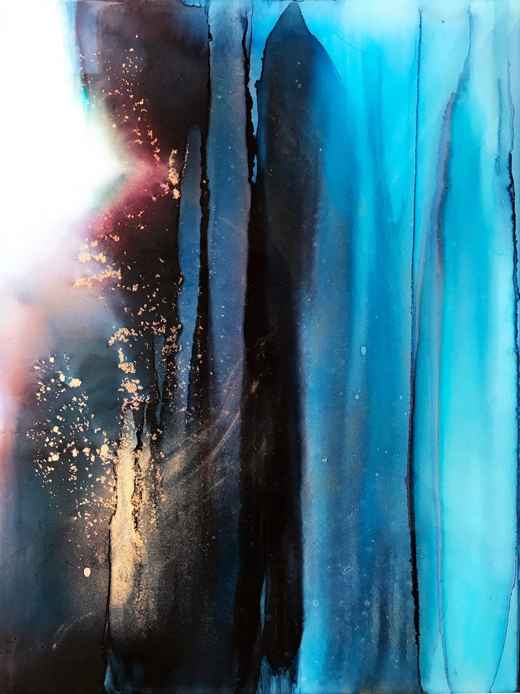 Mélykék arany áramlás alkotó: Alyson Storms