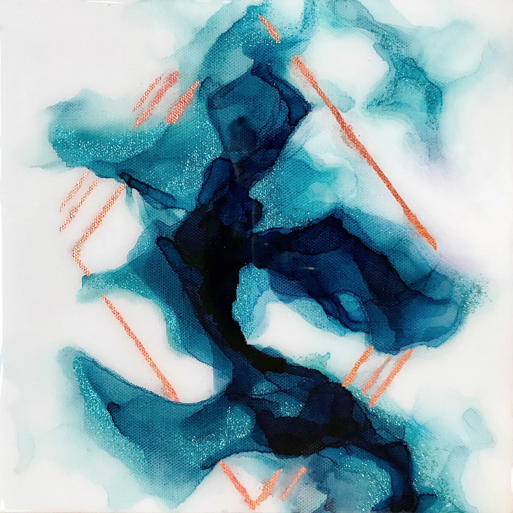 Mélyzöldes-réz áramlás alkotó: Alyson Storms