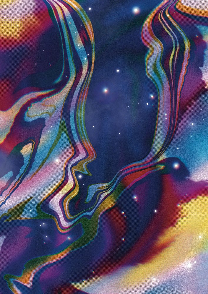 Éteri kozmikus arcok alkotó: Amy Louise Baker