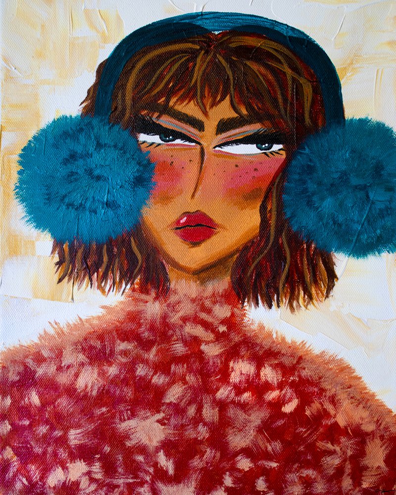 „Sassy” fülvédő portré alkotó: Amy Straley