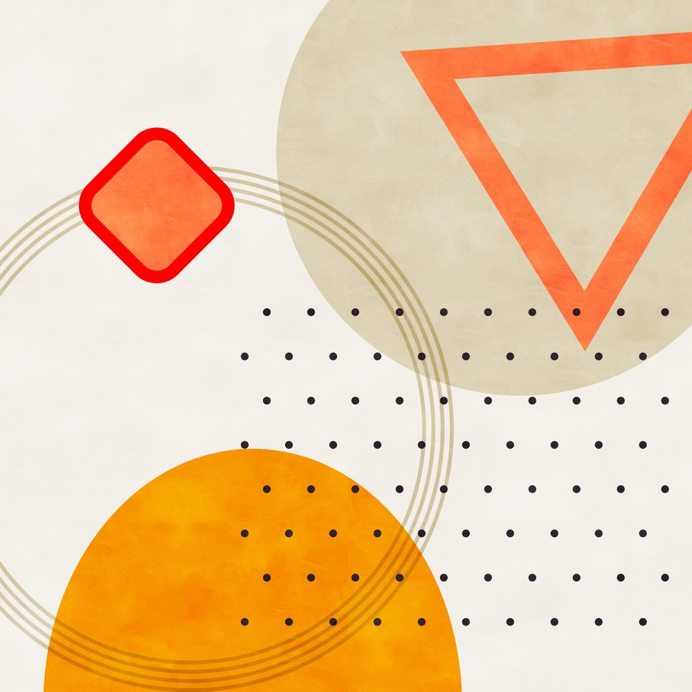 Középső Bauhaus-geometria 3 alkotó: Ana Rut Bre