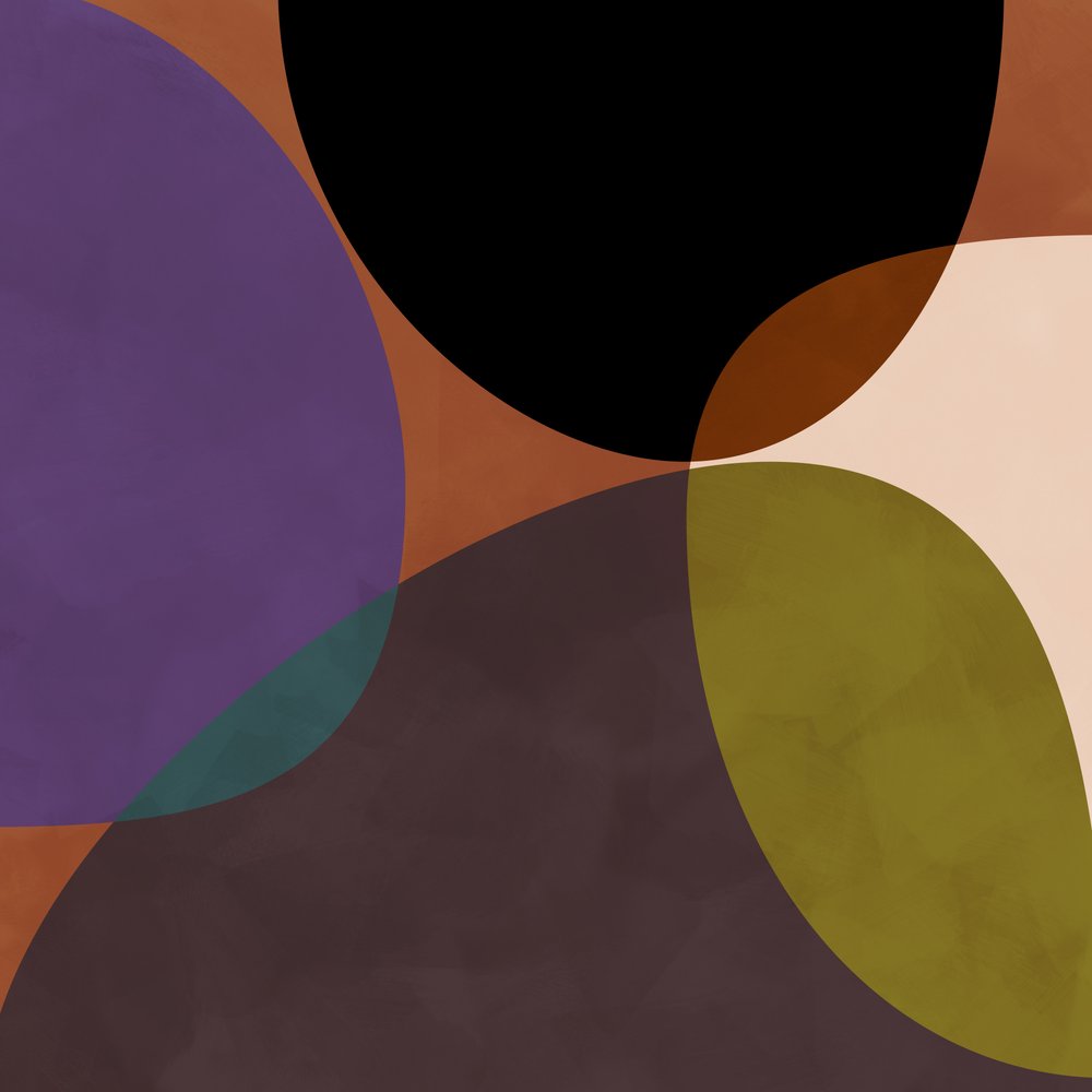 Középső körök, terrakotta, fekete 2 alkotó: Ana Rut Bre