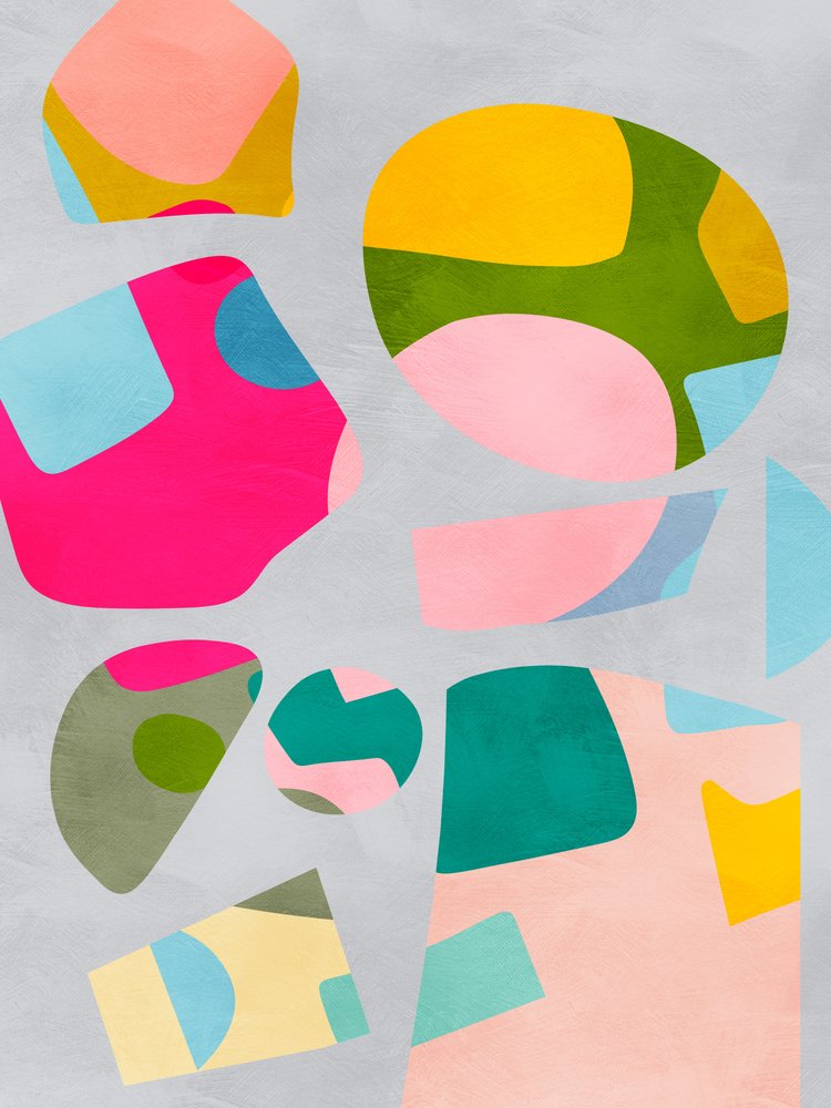 Minimális kivágású, színes alkotó: Ana Rut Bre