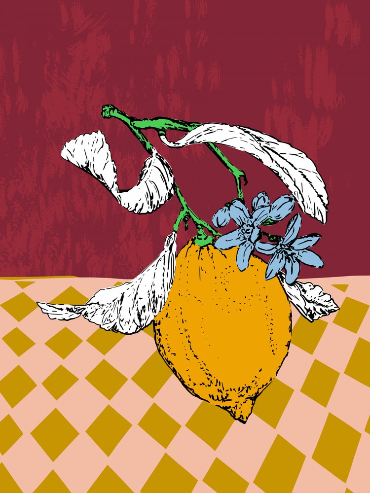 Citromvirágos csendélet alkotó: Annick