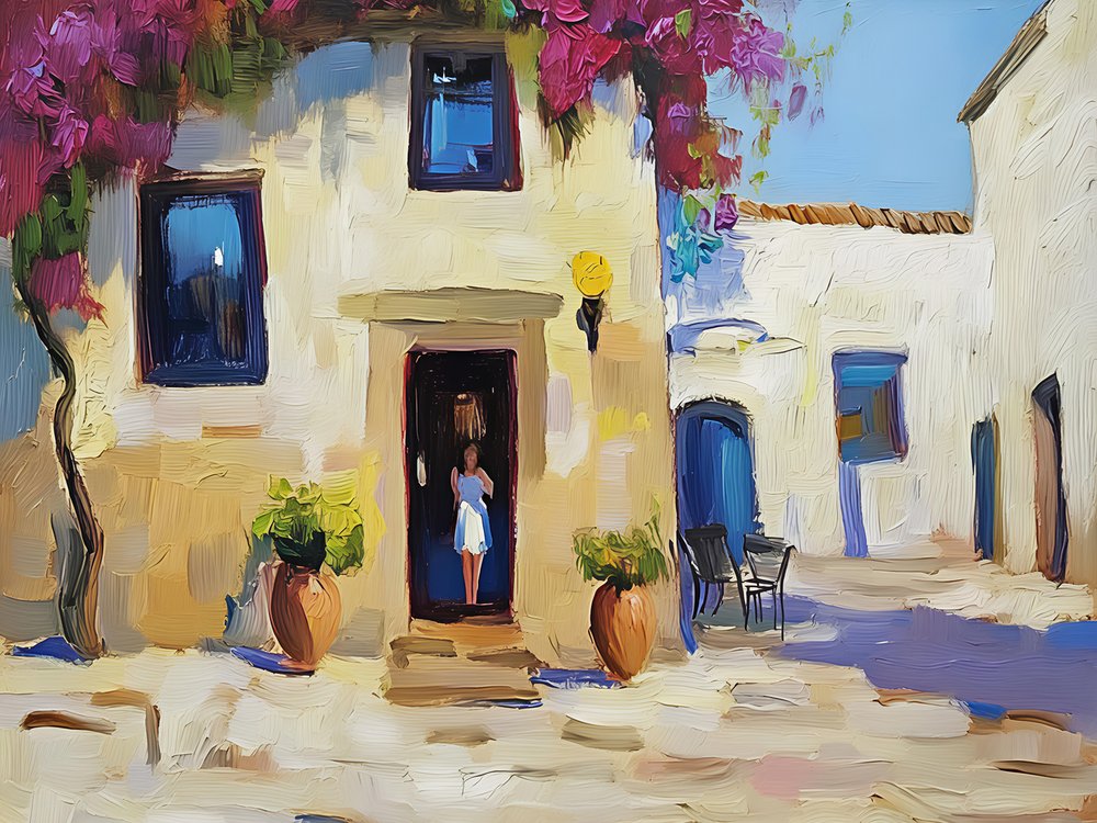 A Bougainvillea Village bejárata alkotó: Avanesova Elena