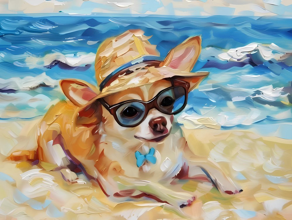 Nyaralás a Chihuahua-parton alkotó: Avanesova Elena