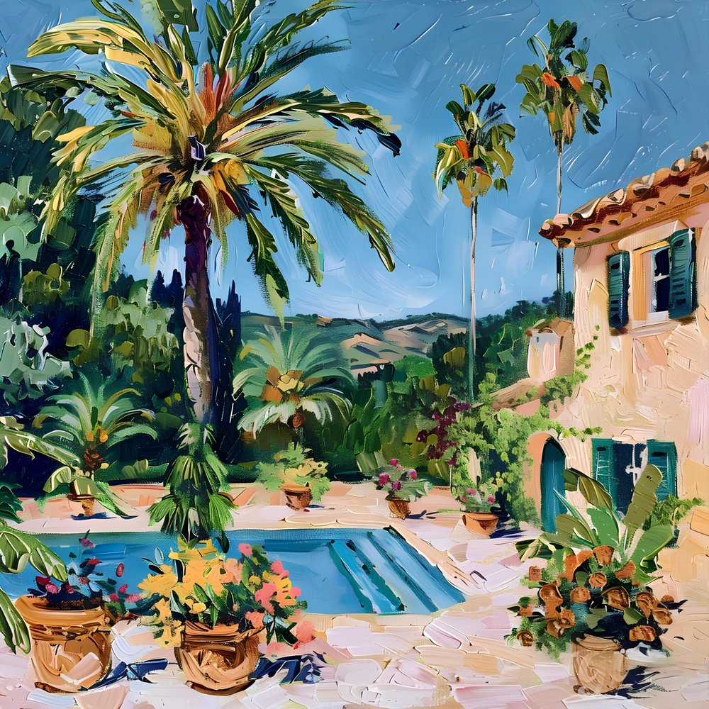 Mediterrán stílusú villa medencével alkotó: Avanesova Elena